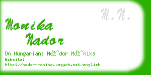 monika nador business card